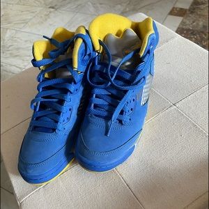 Nike Air Jordan 5 V Retro Laney Blue Yellow Size 5